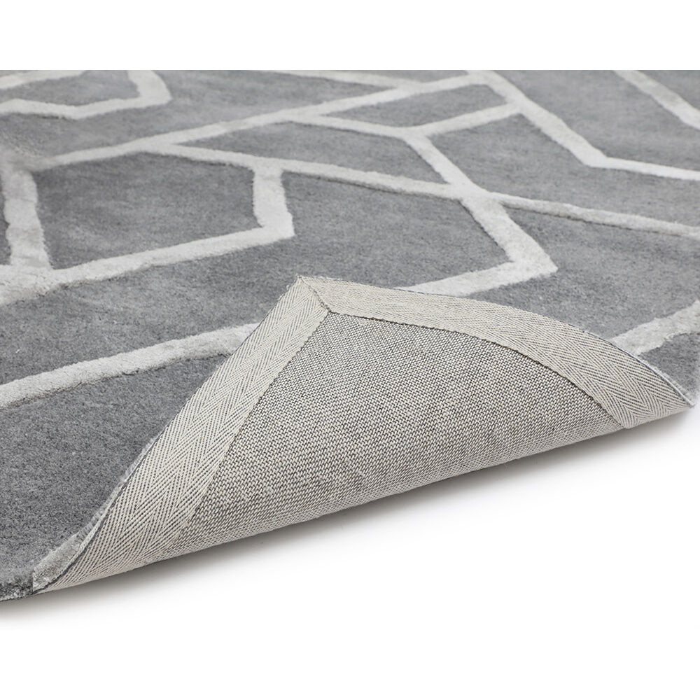 Zizi 96 X 60 inch Grey Indoor Hand-Tufted Rug, Hand-Tufted